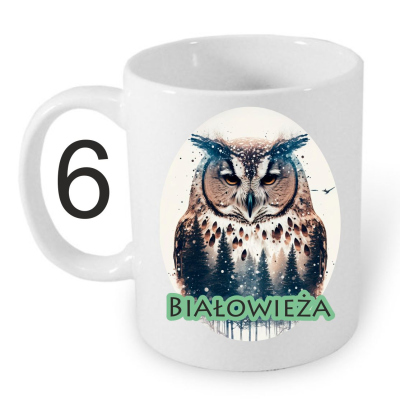 kubek, biały, ceramiczny, z nadrukiem, pamiątka, kubek 330ml,