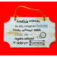 Tabliczka malowana z sentencją do powieszenia
