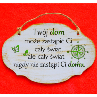 Tabliczka malowana z sentencją do powieszenia
