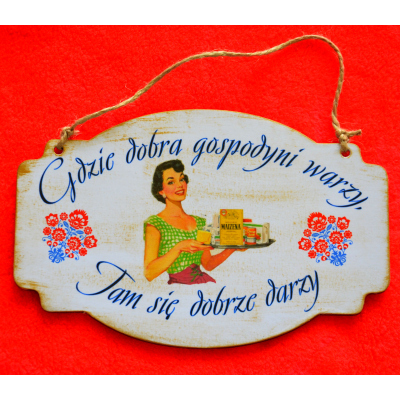 Tabliczka malowana z sentencją do powieszenia