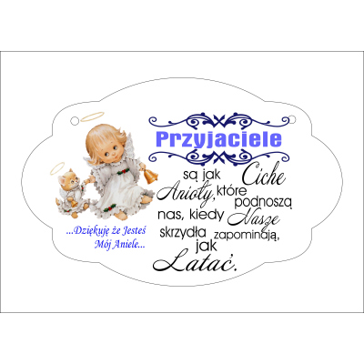 Drewniana TABLICZKA TS43 "Przyjaciele są jak..."