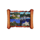 Magnes polska mapa widoczek pamiątka drewniane
