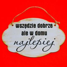 Tabliczka malowana z sentencją do powieszenia