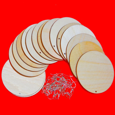Drewniane kolczyki komplety 60mm.
