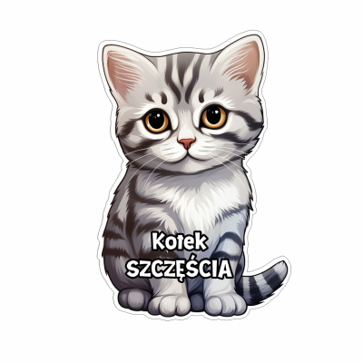 magnes, kot, kotek, na szczęście, szczęścia, czarny kot