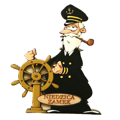 magnes na lodówke pamiątka z nad morza kapitan