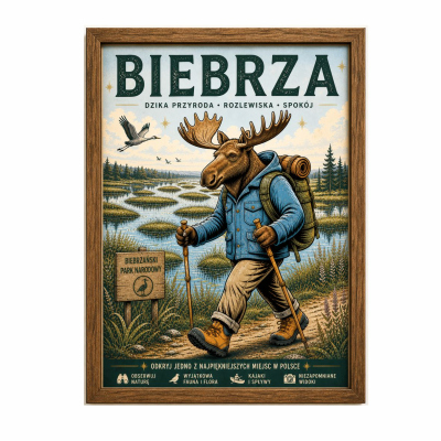magnes Biebrza, łoś, pamiątka Biebrza, Biebrzański Park Narodowy, Podlasie