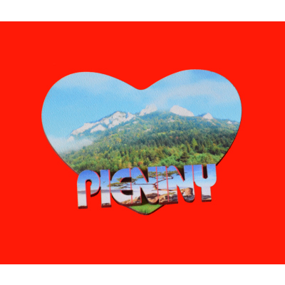 Magnes Pieniny w kształcie serca - Mix wzorów