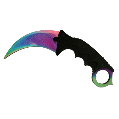 Nóż drewniany karambit tęczowy CS:GO cieniowany drewniany cameleon