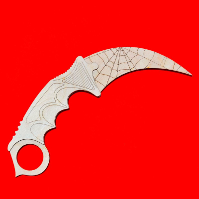 Drewniany nóż karambit do decoupage